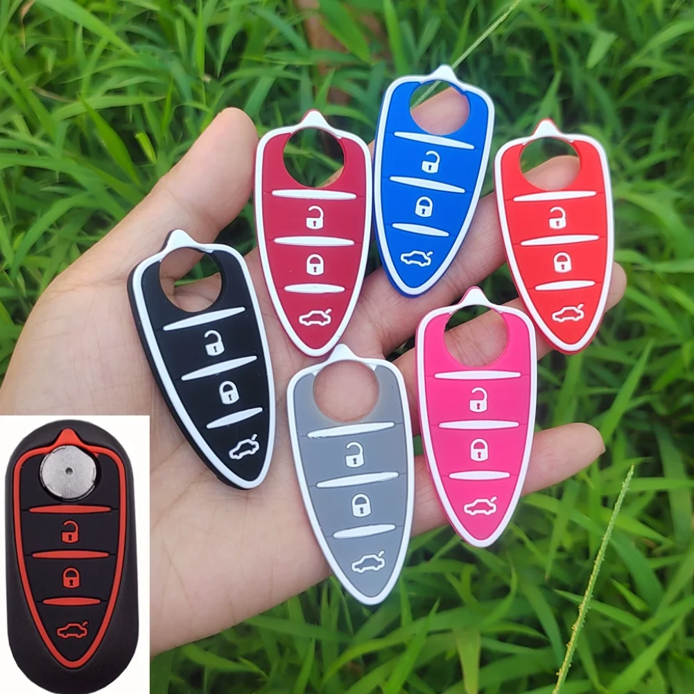 Multicolor 3-Button Car Remote Key Shell Pad - Stylish Accessories