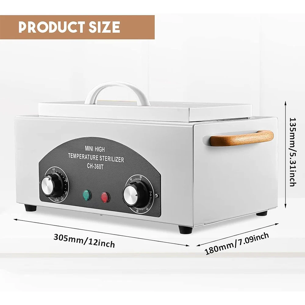 LINMANDA High Temperature Sterilizer 300W Nail Tool Sterilizer Dry Heat 1.5L Salon Equipment for Metal Tools