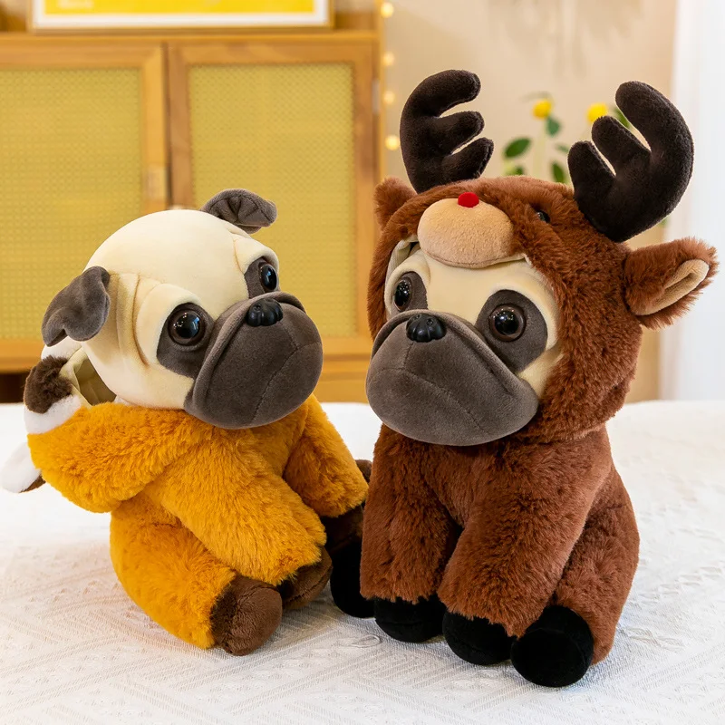 Lifelike Dog Anime Cosplay Monkey Bear Raccoon Moose Doll Plush Toy Stuffed Soft Creative Animal Pillow Christmas Birthday Gifts