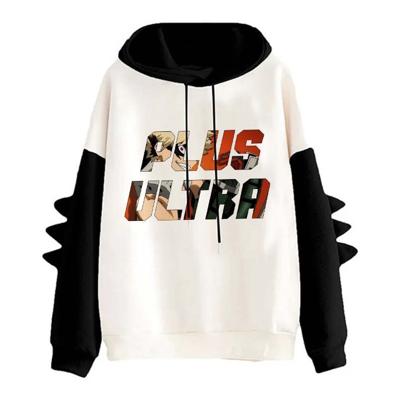 oversized sweatshirt Unisex My Hero Academia Hoodie Bakugou Japanese Anime Manga Sweatshirt Todoroki Boku No Hero Academia Kawaii Cute Hoody Harajuku fox racing hooded shirts & tops Hoodies & Sweatshirts