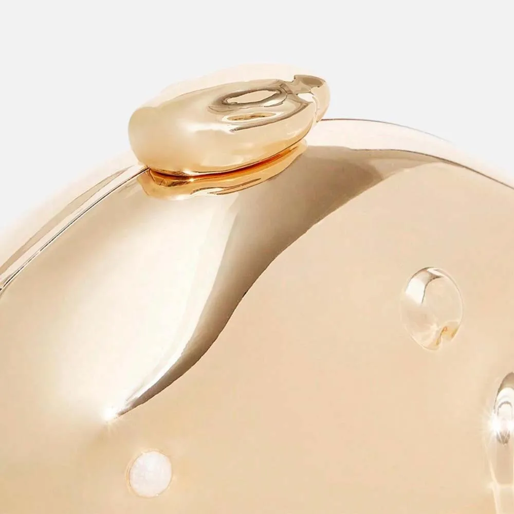 Gold Stone Evening Purses Bags Hard Metal Women Crystal Wedding Formal Clutch Diamond Lady Bridal Dinner Purse Banquet