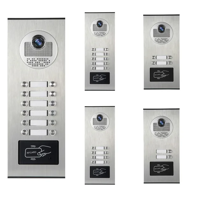 Tuya 2/3/4/5/6/8/10/12 Apartments Home Video Intercom with RIFD Access Contro Camera Video Door Phone 7 Inch Wifi Monitor 6