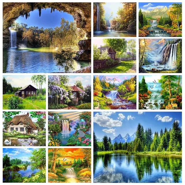 Nature Landscape Diamond Painting Mosaic Scenic Embroidery 5D Diy Full  Drill Cross Stitch Art Set Home Wall Decorations Gifts - AliExpress