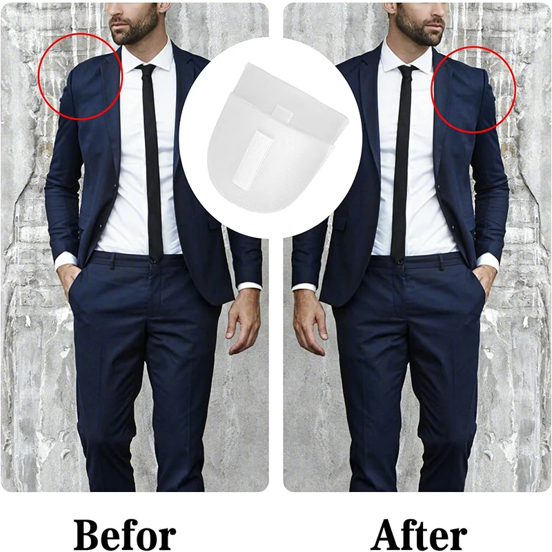 Shoulder Pads 1Pair Soft Padded Shoulder Padding Encryption Foam Shoulder Pads Blazer T-shirt Clothes Sewing Accessories