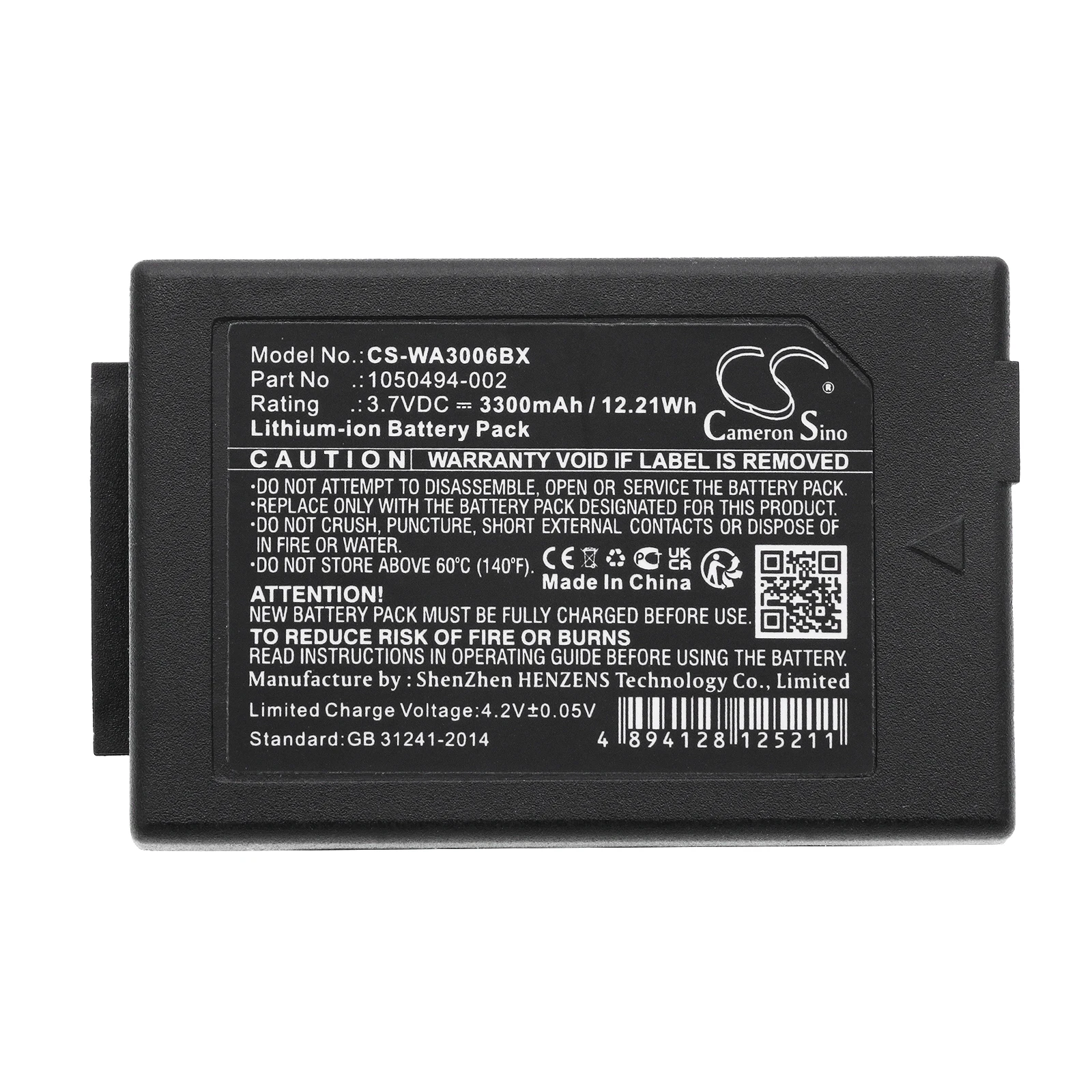 

GreenBatteryPower CameronSino 3300mAh 3.7V 12.21Wh Barcode Scanner Li-ion Battery for Psion WA3020,WA3006,TEKLOGIX 1050494-002