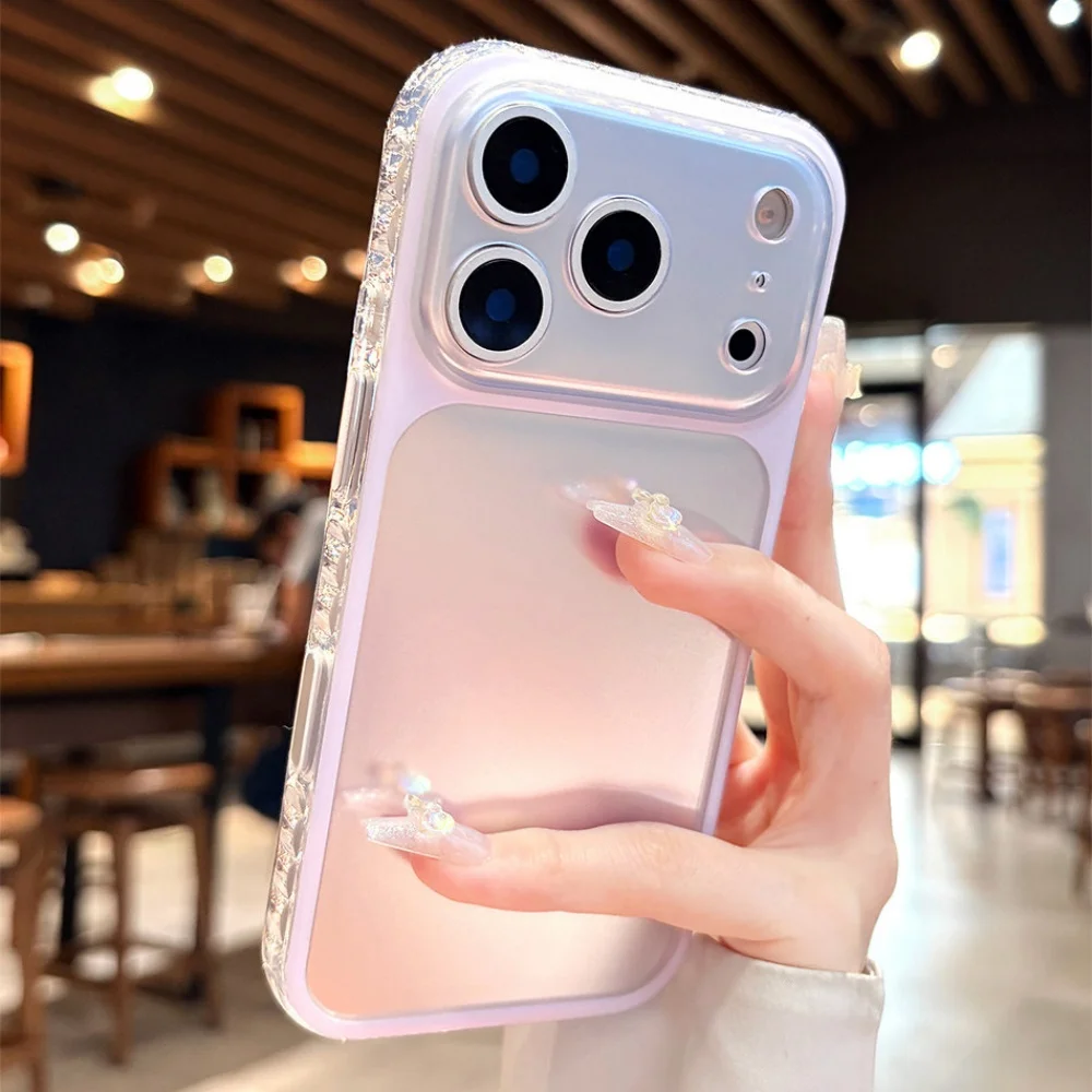 Luxury Aurora Laser Gradient Matte Case with Camera Control Button Cover