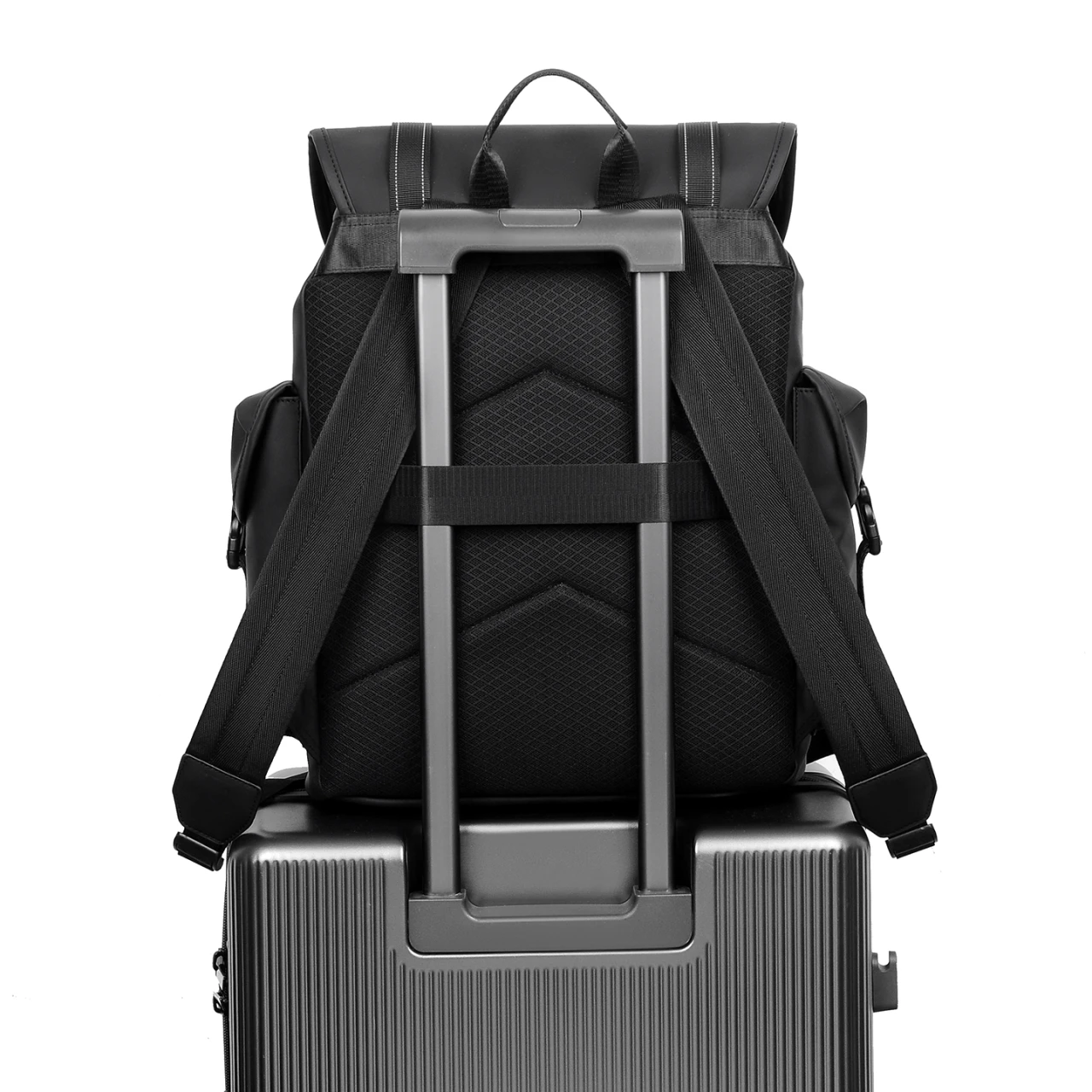 Zaino unisex dallo stile funzionale business casual per contesti aziendali e quotidiani, con struttura impermeabile, ideale per il trasporto del laptop durante il tragitto. - immagine 5