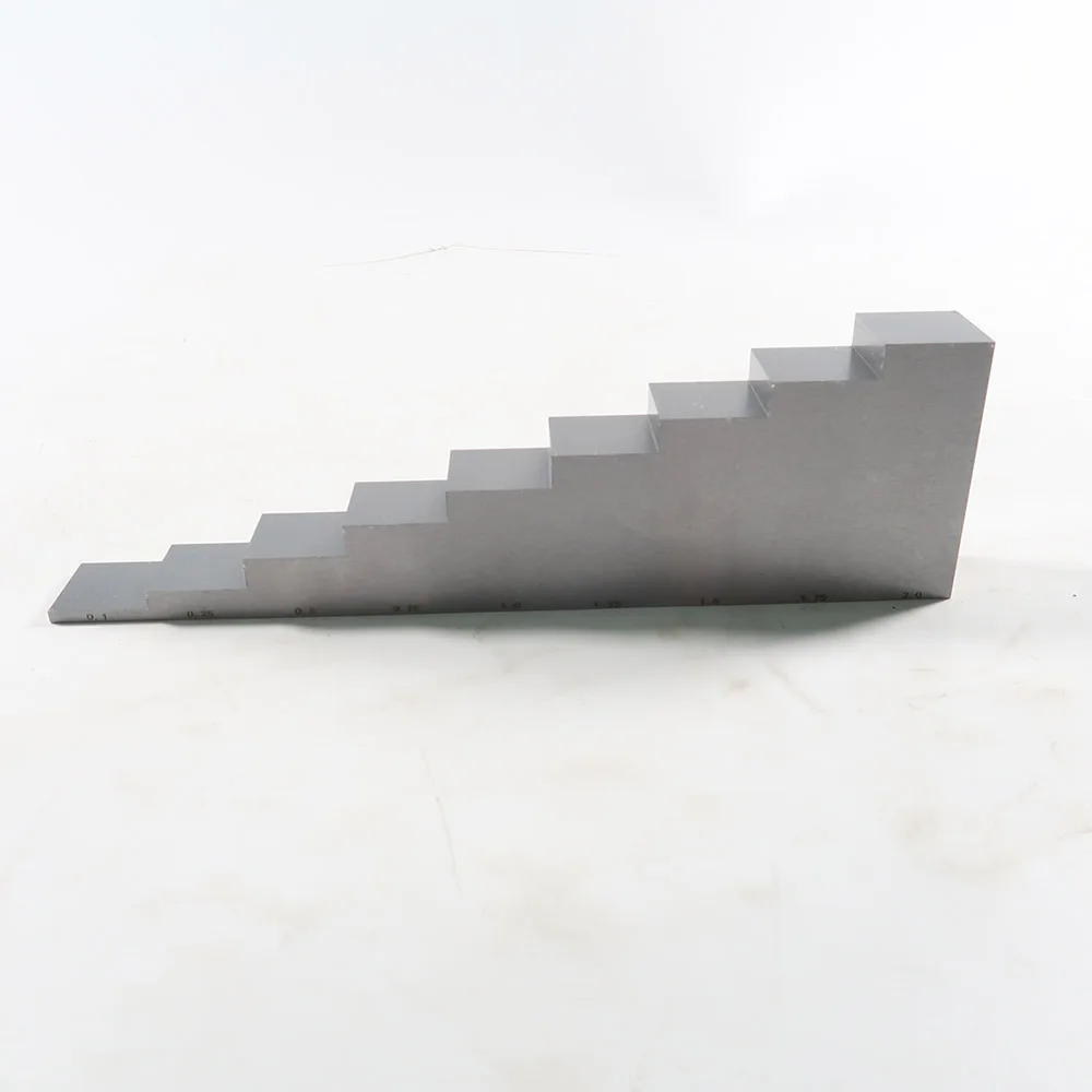 9 Step 1018 Steel Calibration Block step wedge (0.1 0.25 0.5 0.75 1 1.25 1.5 1.75 2 inch )