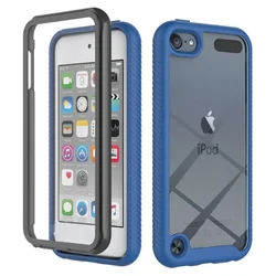 Hybrid Shockproof Crystal Clear Case with Two - Layer Protection - Touch 5 6 7 (Dark Blue)
