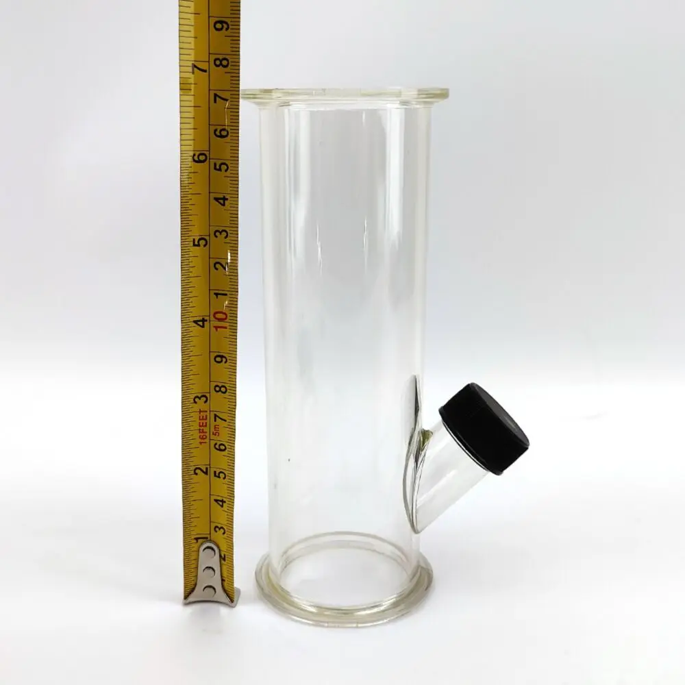 KegLand 2/1,5 Zoll Tri-Clover – Hop Bong – Schauglas mit schwarzem Flaschenverschluss, Fermzilla-Bierzubehör – Detail 2
