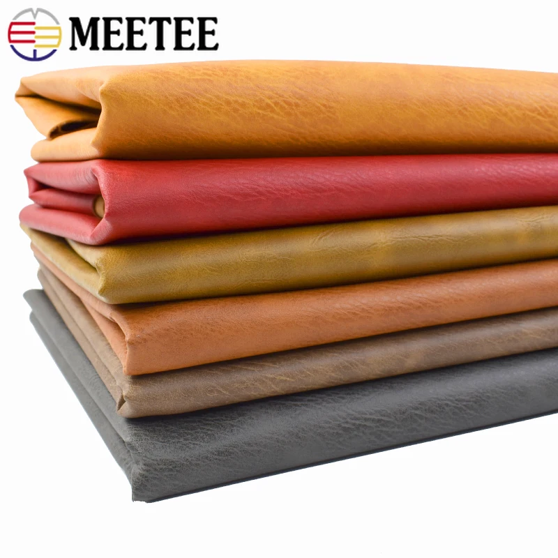 

Meetee 50х136см 0,9/1,2 мм толщина искусственного искусственная Синтетическая кожаная ткань для шитья DIY сумка материал книги аксессуары для дома