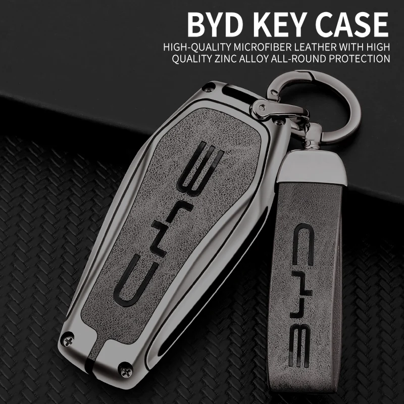 Zinklegierung Autoschlüsselhülle für BYD Song Plus Pro Seal U DM I Dolphin Mini Atto 3 EV Schutzhülle Autozubehör