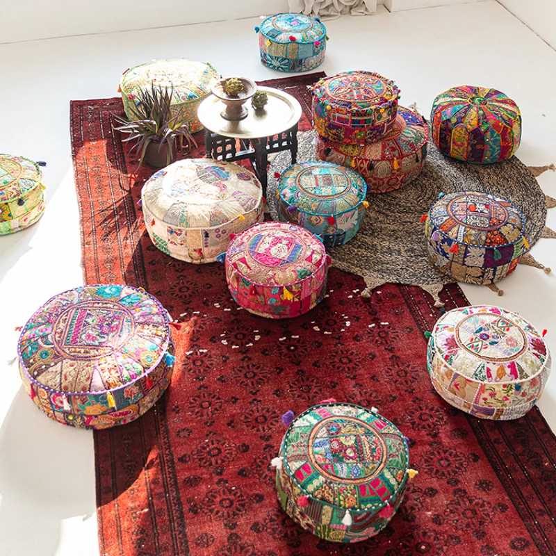 

Imported hand-embroidered futon American ethnic tatami cushion sitting room pier balcony bay window