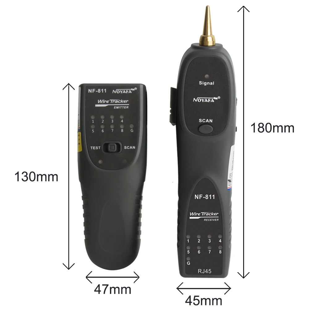 Noyafa Novo Nf811 Cabo de Rede Testador Rj11 Rj45 Telefone Fio Rastreador Toner Ethernet Cabo Detector Linha Continuidade Teste Ferramenta - Imagem 2