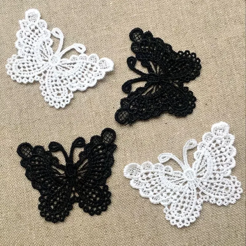 Embroidered Butterfly Appliques 10pcs lace sewing accessories lace accessories lace garment accessories clothing accessories sewing patches