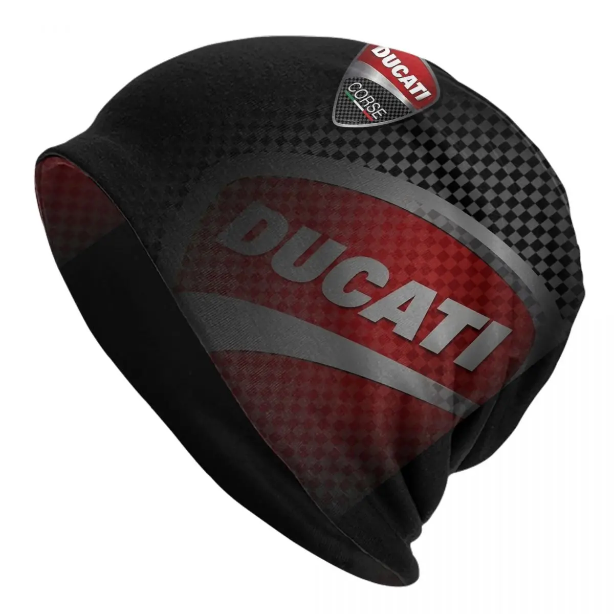 

Вязаная Шапка-бини Ducatis для гоночных мотоциклов, шапка в стиле хип-хоп унисекс, уличные шапки, Теплая двойная вязаная шапка