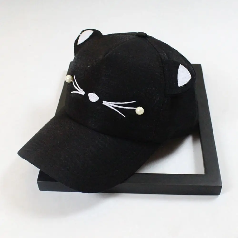 Bunny Ear Hat 2024 Iron Ring Trucker Hat Cat Ear Baseball Cap