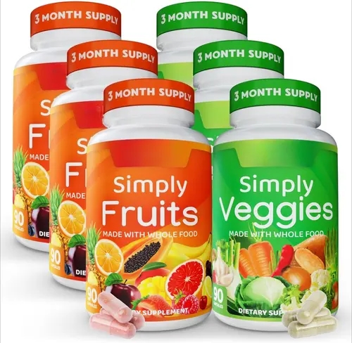 Fruit and Vegetable Capsules Packed with Over 40 Different Fruits Vegetables Made with Whole Food Superfoods High Beta Carotene - Image 8