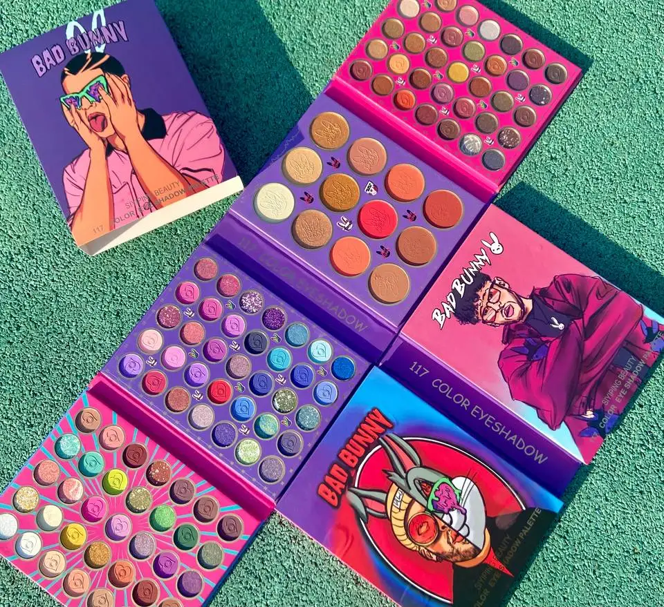 Hudanew 2022 Newest Ultramo Style Makeup Palettes 4 Pages Bad Bunny