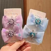 2Pcs/pack Girls Elsa Hairclip Princess Girl Bow Hair Clips Baby Girl Party Gift 2