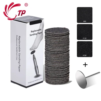 페디큐어 파일 교체 사포 휠 발 초조 파일, 스마트 페디큐어 그라인딩 디스크 각질 큐티클 캘러스 리무버 도구