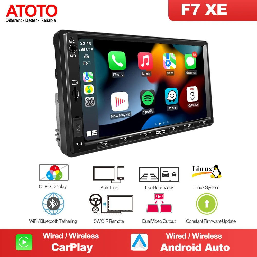 Atoto F7 Xe Series Doubledin Head Unit Linux Car Stereo Support