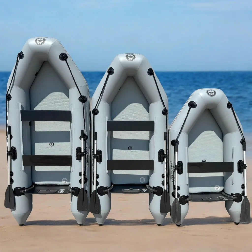 Solarmarine Inflatable Fishing Boat MC230-3 0.7mmPVC 1-2 Person Kayak Canoe Assault for the Sea Water Sports