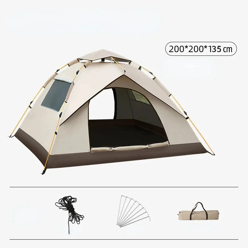 2 3 4 Person Outdoor Camping Family Automatic Waterproof Quick Opening Tent Mosquito Proof Party Portable Beach Hiking Cycling