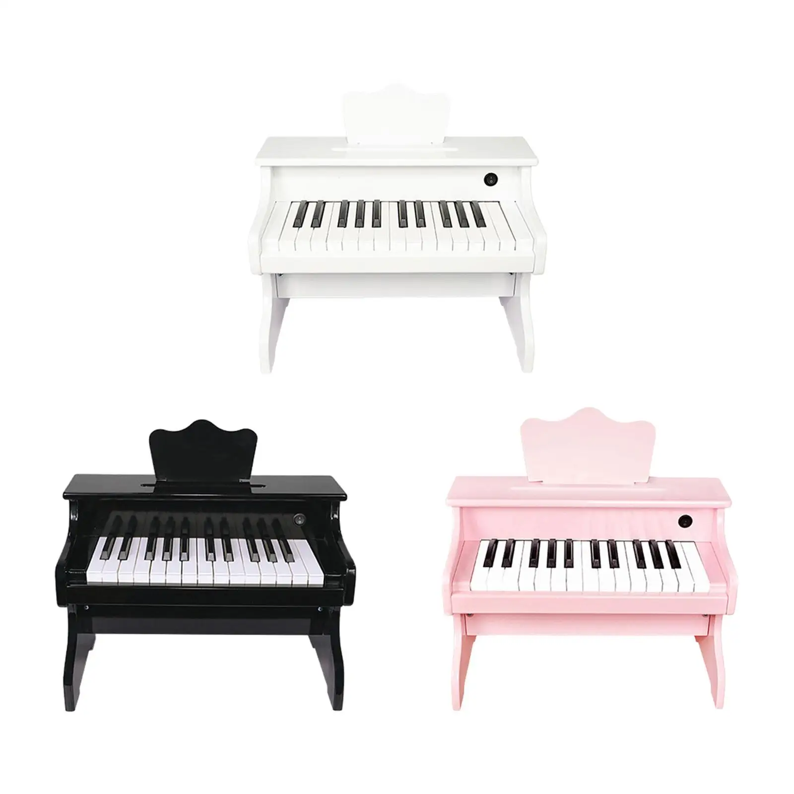 Kids Piano Keyboard Wood Piano for Toddlers 25 Keys Portable Music Keyboard Instrument Toy for Boys Girls Children Gift Play