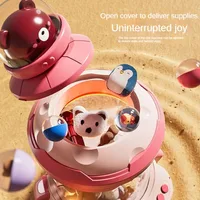 Children Mini Claw Machine Toys Cartoon Rocket Automatic Coin Operated Play Game Arcade Crane Doll Machines Kids Birthday Gifts 2