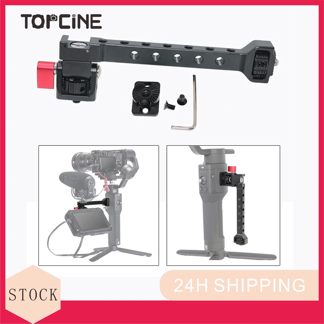 

Topcine Gimbal Monitor Mount, Extension Plate Rotatable Magic Arm for DJI S/SC/RS2/RSC2/Zhiyun Crane 3/2S/Weebill S/Lab