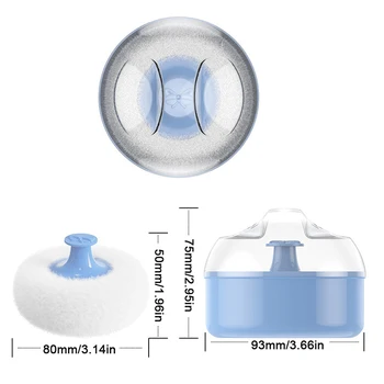 Soffio di polvere di talco con scatola Custodia morbida per viso corpo per bambini Contenitore per cosmetici Soffio di polvere Scatola di spugna per polvere di talco