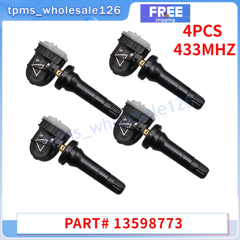 13598773 Автомобильный датчик давления в шинах 4 шт. для Cadillac CT6 SRX Chevrolet Aveo Malibu Opel Antara Mokka TPMS 433 МГц 13516165