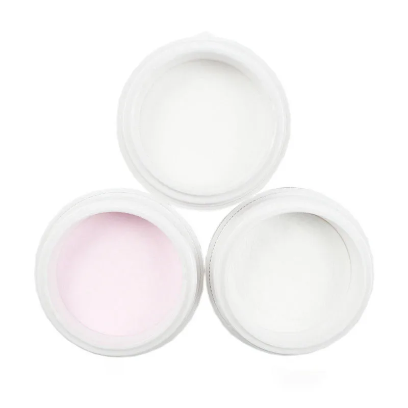 15g clear pink white 3 colors acrylic powder crystal nail manicure tips nail art 3D decoration builder polymer nail powder acrylic nail powder