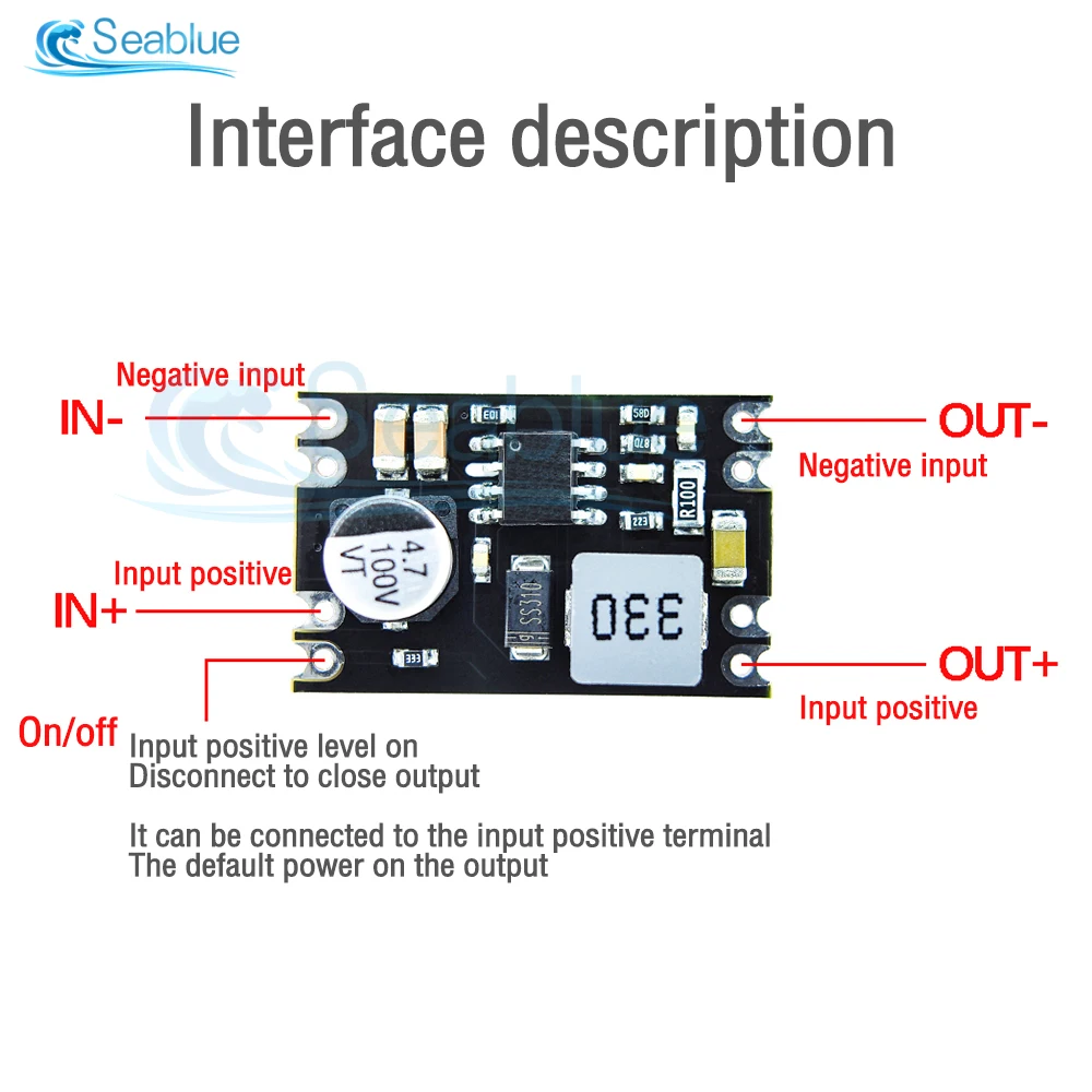Adjustable Voltage Regulator Power Module - DC 7-100V to 5V/9V/12V/24V, 2A Step Down Converter