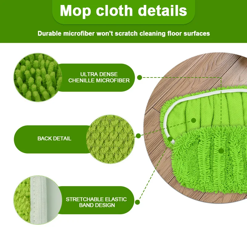 Reusable Microfiber Mop Pads 2pcs for Swiffer Sweeper XL Dry Sweeping Wet Mop Cloths Replacement Sweeping Mopping Pad Refill