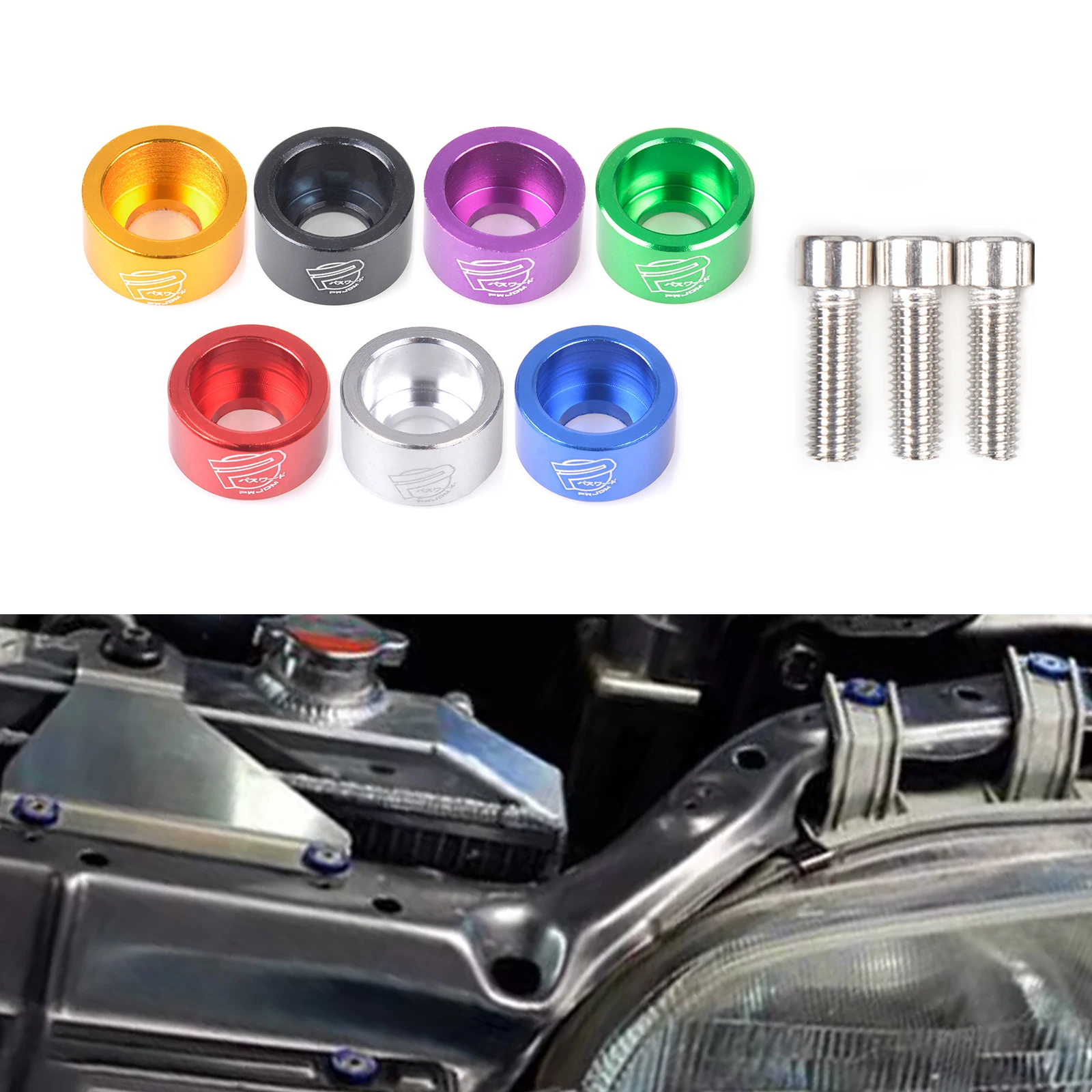 Kits De Vestir Para Lavadora De Parachoques, 10 Juegos De Kits De Vestir Para Pernos De Guardabarros De Motor De Automovil Kits De Vestir Para Bahia De Motor Claridad Notable Jadeshay A