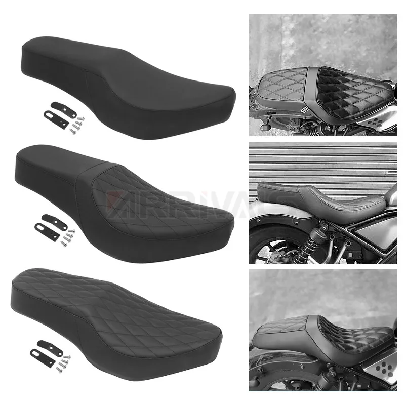 Motorcycle Black Twoup Front Rear Driver Passenger Seat Covers Cushion Pad For Honda Rebel Cmx