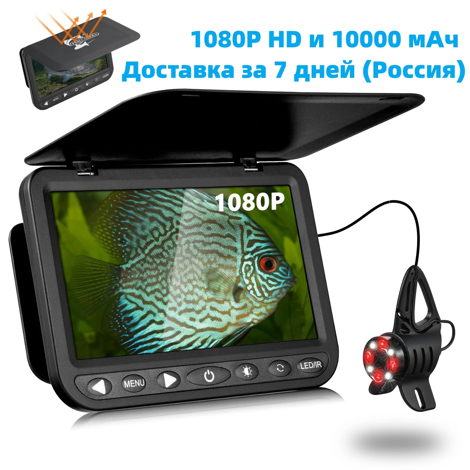 MOQCQGR10000mAhBatteryunderwatervideofishingcamera1080Pice