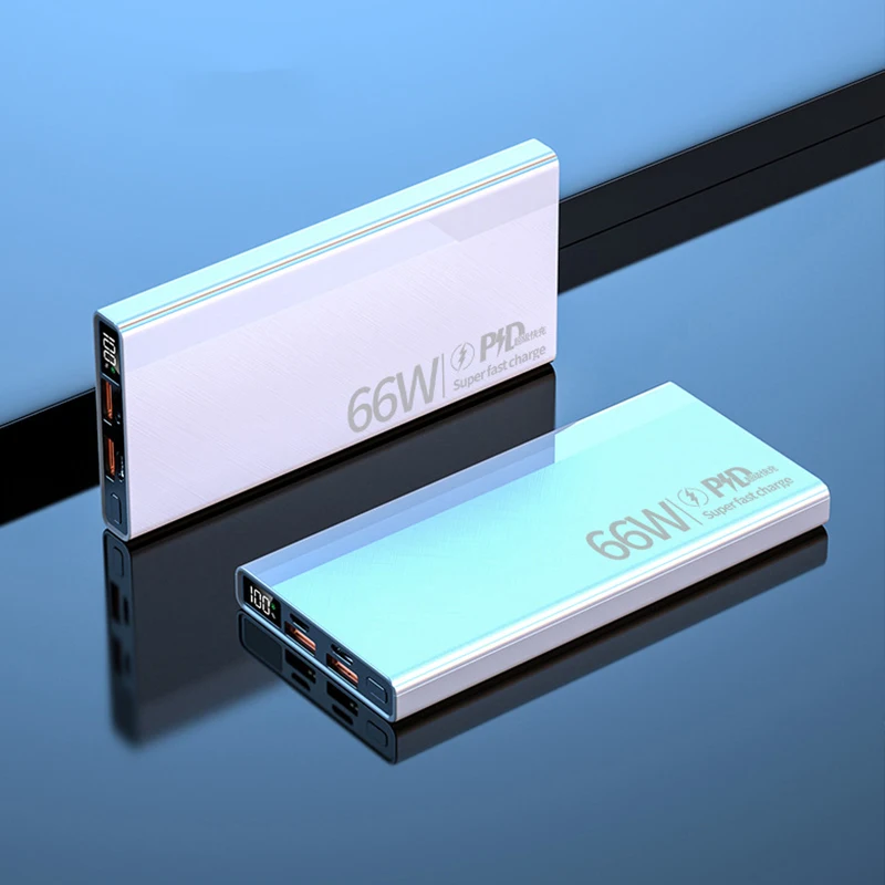 Power Bank 30000mAh with 20W PD 66W Fast Charging Powerbank Portable External Battery Charger For iPhone Huawei Xiaomi Samsung