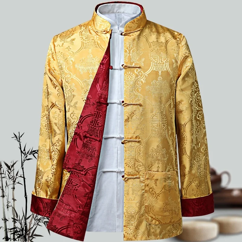 Men Chinese Dragon Shirt Kung Fu Coats China New Year Tang Suit Traditional Chinese Clothing For Men Jackets Hanfu Men Clothing 3