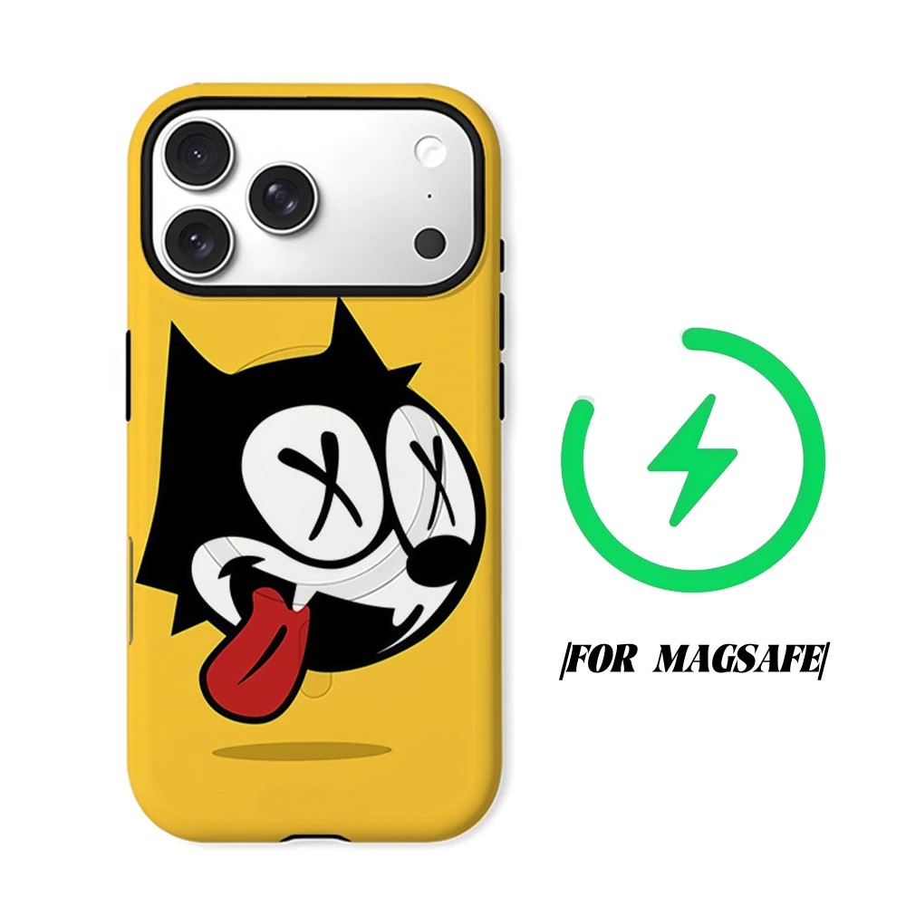 Felix The Cat Retro Cartoon Magnet-Ready Tough Phone Case