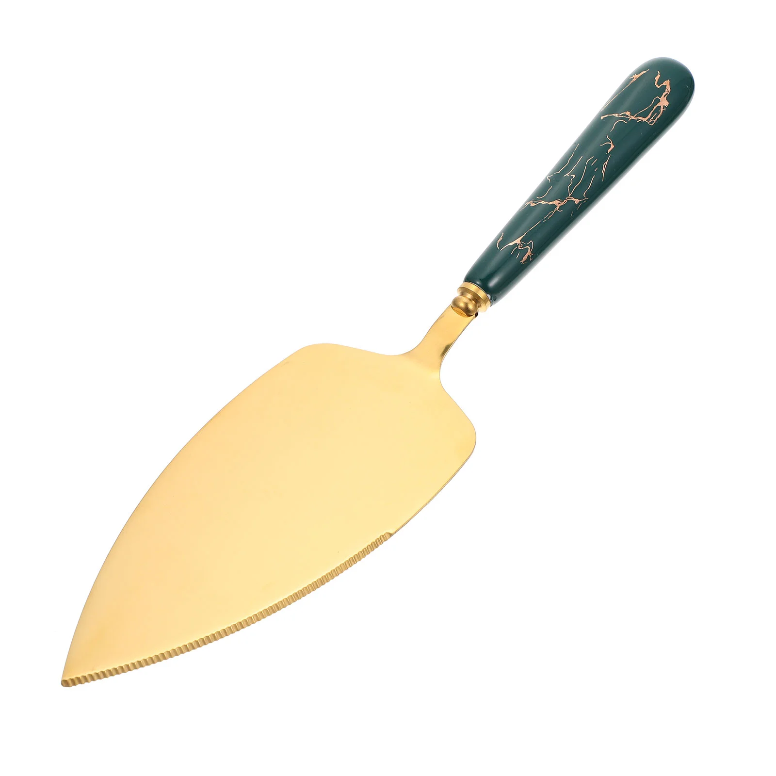 

Silicone Utensils Stainless Steel Pizza Knife Steak Spatula with Ceramic Handle