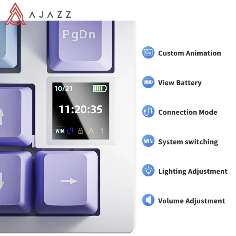 AJAZZ  Ű,   , 3  , Tft ũ,   Ŷ, RGB Ŀ PC, Gamde Kedyboar, Ak820/Ak820 Pro