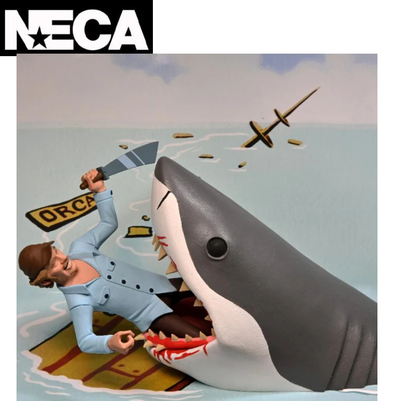 In Magazzino Neca Original Jaws Toony Terrors Jaws Quint 6 Action Figure 2Pk S Collezione Di Regali Per Il Ragazzo