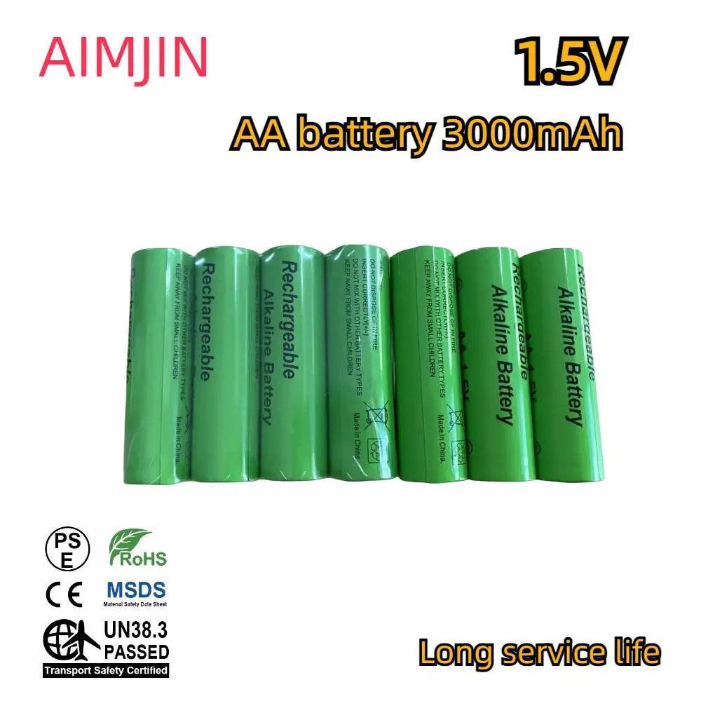 

AA 1.5v 3000mAh Alkaline Battery Rechargeable Battery For Remote Control Toy Batery Smoke Alar