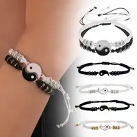 Yin Yang Tai Chi Rope Bracelet Chinese Traditional Style Adjustable Charm Bracelet Best Friends Friendship Boyfriend Girlfriend - Image 4