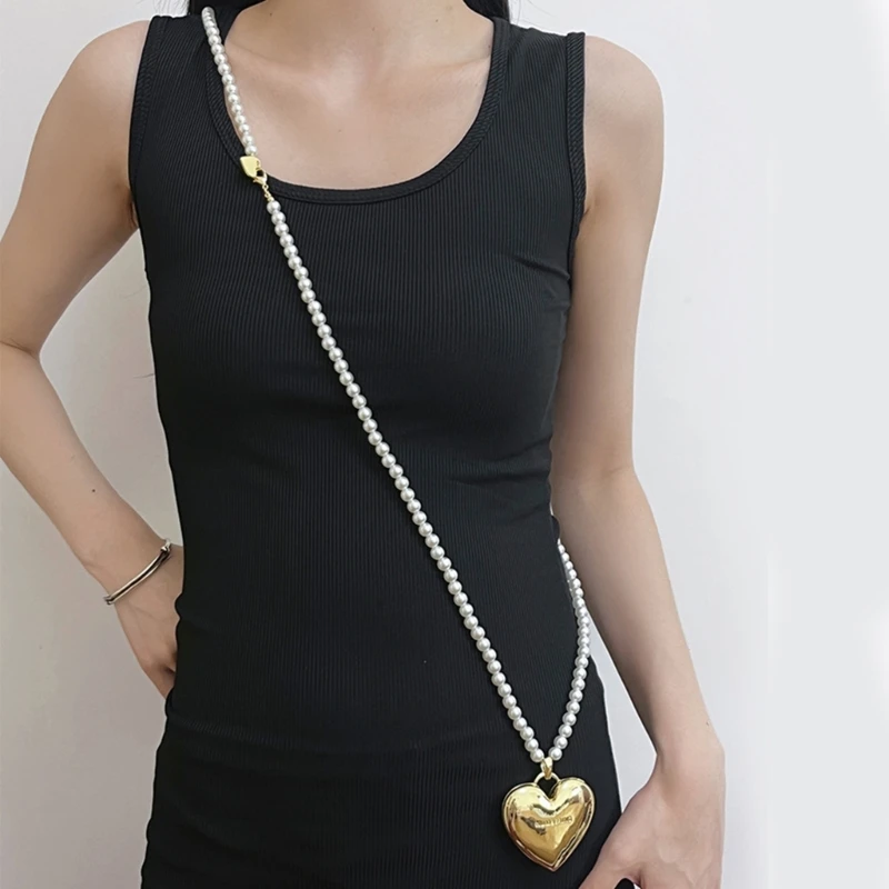 

Waist Chain Hot Pants Pearls Chain Sexy Heart Pendant for Party/Club for Banquet Idol Costume Jewelry Waist Belt Drop Shipping