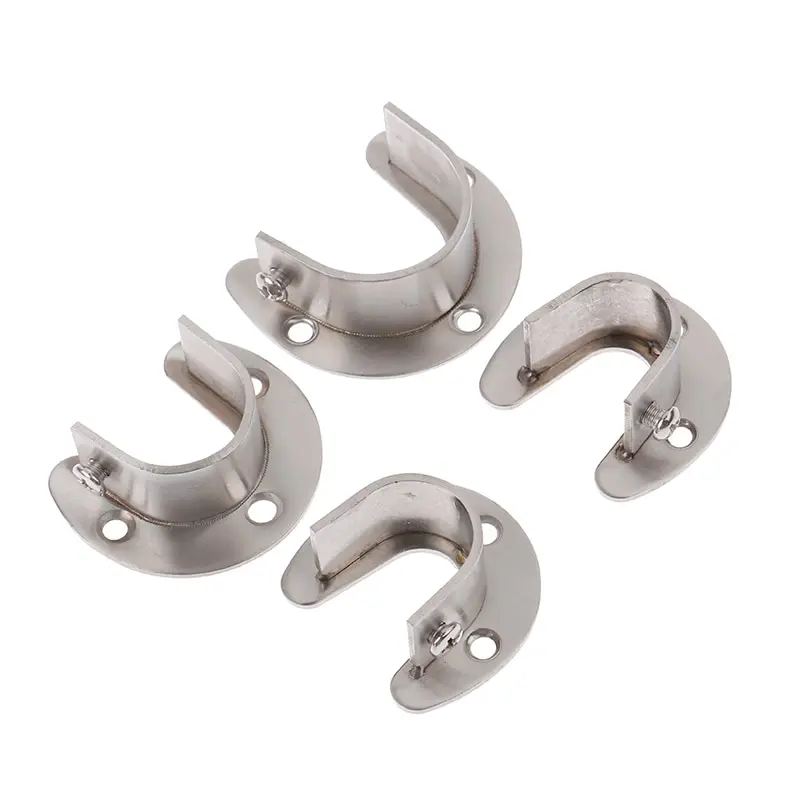Description Picture 3 of item19/22/25/32mm Wardrobe Bracket Stainless Steel Rod Socket Flange Rod Holder Shower Curtain Rod Mount Holder Tension Retainer