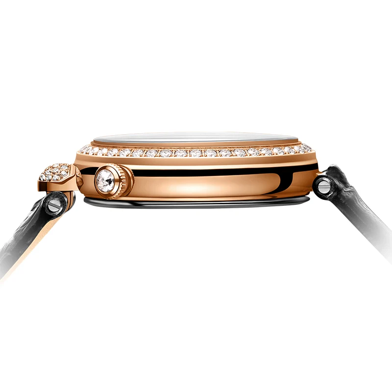 DITALING Women Luxury Watch Ladies Watches Fashion Quartz Wristwatch Waterproof Water Drop Case Austria Crystal Bezel